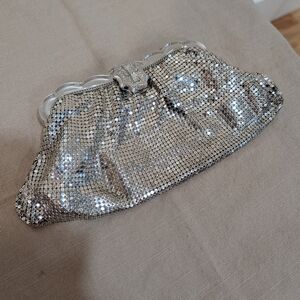 Whiting & Davis Silver Clutch Bag, Vintage